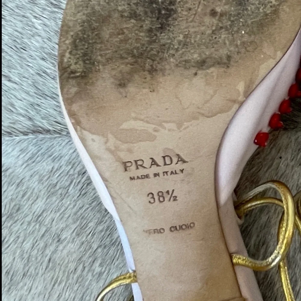 PRADA SANDALS PINK SZ 38 1/2